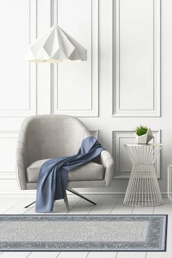 Budget ✔️ Ruggable Afshan Steel Blue Rug ✔️ -Outdoor Rugs Store Afshan SteelBlue C RC 0508 27 Washable Rug Grey