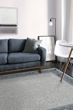 Budget ✔️ Ruggable Afshan Steel Blue Rug ✔️ -Outdoor Rugs Store Afshan SteelBlue C RC 0508 57 Washable Rug Contemporary