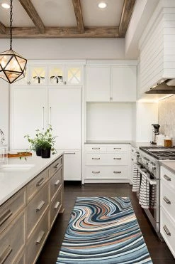 Best reviews of ⭐ Ruggable Agate Arctic Blue Rug ⭐ -Outdoor Rugs Store Agate Arctic Blue C RC 0309 27 Washable Rug Waves