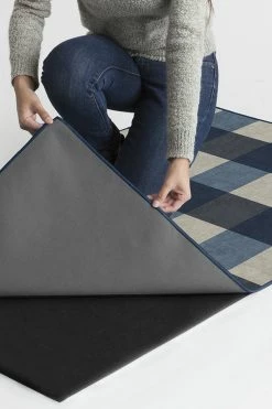 Flash Sale 😀 Ruggable Buffalo Plaid Blue & Ivory Rug 🧨 -Outdoor Rugs Store Buffalo Plaid BlueIvory B RC 0514 57 Clean Washable Rug Pad 01e79a70 ffbc 46e2 8c03 b693d89f7c40