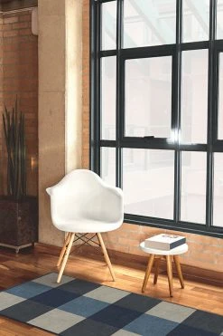 Flash Sale 😀 Ruggable Buffalo Plaid Blue & Ivory Rug 🧨 -Outdoor Rugs Store Buffalo Plaid BlueIvory C RC 0514 27 Clean Washable Rug Square