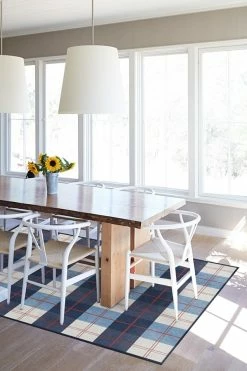 Best Sale ⌛ Ruggable Buffalo Plaid Red & Blue Rug 😀 -Outdoor Rugs Store Buffalo Plaid RedBlue C RC 0520 57 Clean Washable Rug Square