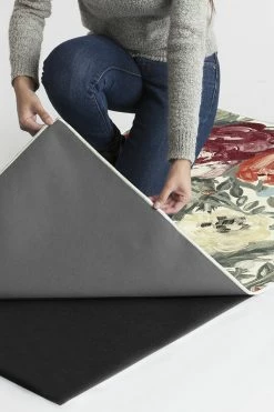 Outlet 🎉 Ruggable Camellia Currant Rug 💯 -Outdoor Rugs Store Camellia Currant B RC 0598 57 Clean Washable Rug Pad copy 2