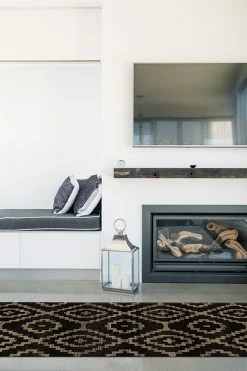 Budget 🎉 Ruggable Diamond Trellis Black Rug 🌟 -Outdoor Rugs Store Diamond Trellis Black C RC 0268 27 Washable Rug Distressed