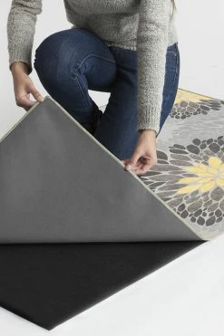 Deals 💯 Ruggable Floral Medallion Yellow Grey Rug 🎁 -Outdoor Rugs Store FloralMedallion YellowGrey B RC 0379 57 Clean Washable Rug Pad b1d97262 c213 4e6c b627 89f8db30af23