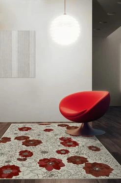 Wholesale 🌟 Ruggable Floret Ruby Rug 😉 -Outdoor Rugs Store Floret Ruby C RC 0565 57 Washable Rug Modern