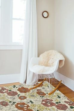 Hot Sale ⭐ Ruggable Floret Sunrise Rug ✨ -Outdoor Rugs Store Floret Sunrise C RC 0564 57 Washable Rug Modern