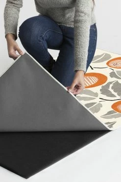 Outlet 🥰 Ruggable Hana Tiger Orange Rug ❤️ -Outdoor Rugs Store Hana TigerOrange B RC 0575 57 Clean Washable Rug Pad copy 2