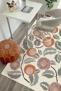 Outlet 🥰 Ruggable Hana Tiger Orange Rug ❤️ -Outdoor Rugs Store Hana TigerOrange C RC 0575 57 Clean Washable Rug Weaved