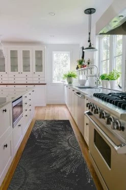 Best Sale 🛒 Ruggable Sale Jellyfish Bloom Charcoal Rug ✨ -Outdoor Rugs Store Jellyfish Bloom Charcoal C RC 0329 27 Washable Rug Nautical