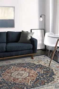 Best reviews of 💯 Ruggable Malileh Heriz Opal Rug 👏 -Outdoor Rugs Store Malileh Heriz Opal C RC 0511 57 Clean Washable Rug Navy