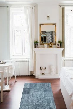 New 🤩 Ruggable Patchwork Blue Rug 🔥 -Outdoor Rugs Store Patchwork Blue C RC 0043 27 Washable Rug Distressed