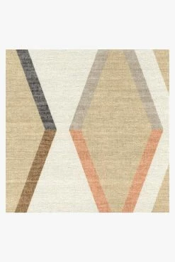 Outlet 👏 Ruggable Pico Diamond Sandstone Rug 🔔 -Outdoor Rugs Store PicoDiamond Sandstone D RC 0532 10 Clean Washable Rug Pad 3