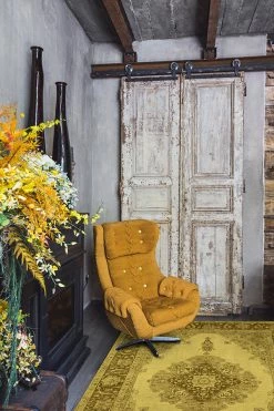 Outlet 👏 Ruggable Victoria Danish Yellow Rug ✨ -Outdoor Rugs Store Victoria Danish Yellow C RC 0422 57 Washable Rug Traditional