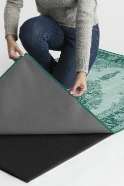 Discount ⌛ Ruggable Victoria Teal Green Rug 🔔 -Outdoor Rugs Store Victoria Teal Green B RC 0420 57 Clean Washable Rug Pad