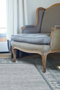 Cheap π Ruggable Vintage Daisy Bordered Blue Rug π 11 Cheap π Ruggable Vintage Daisy Bordered Blue Rug π -Outdoor Rugs Store Vintage Daisy Bordered Blue C RC RE133 57 Washable Rug Retro