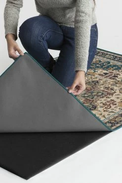 Deals 🔥 Ruggable Vintage Heriz Cerulean Rug 🤩 -Outdoor Rugs Store VintageHeriz Cerulean B RC 0499 57 Clean Washable Rug Pad 2