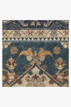 Deals 🔥 Ruggable Vintage Heriz Cerulean Rug 🤩 -Outdoor Rugs Store VintageHeriz Cerulean D RC 0499 10 Washable Rug Border