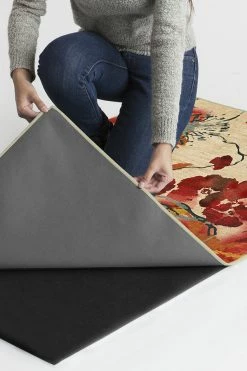 Top 10 🔔 Ruggable Watercolor Floral Coral Rug ⭐ -Outdoor Rugs Store Watercolor Floral Coral B RC 0425 57 Clean Washable Rug Pad