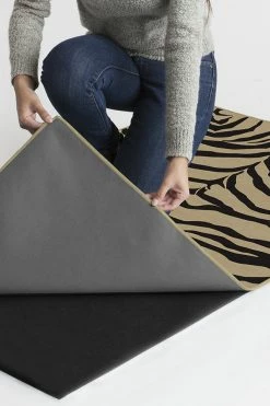 Flash Sale 😍 Ruggable Zebra Gold Rug 🔔 -Outdoor Rugs Store Zebra Gold B RC 0248 57 Clean Washable Rug Pad
