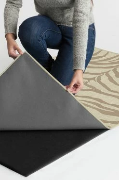 Best Sale ⭐ Ruggable Zebra Natural Rug 😉 -Outdoor Rugs Store Zebra Natural B RC 0026 57 Clean Washable Rug Pad