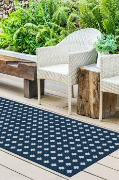 Deals 🔔 Ruggable Outdoor Adde Navy Rug 😀 -Outdoor Rugs Store adde navy C RC OD036 27