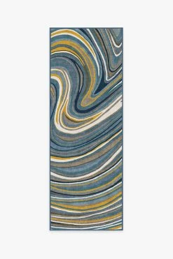 Flash Sale ⌛ Ruggable Agate Golden Azure Rug ✔️ -Outdoor Rugs Store agate golden azure A RC 0311 27