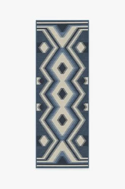 Outlet 🔥 Ruggable Anza Slate Blue Rug 🎁 -Outdoor Rugs Store anza slate blue A RC 0681 27 V2