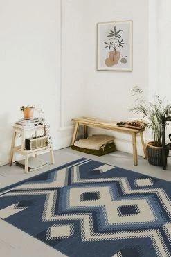 Outlet 🔥 Ruggable Anza Slate Blue Rug 🎁 -Outdoor Rugs Store anza slate blue C RC 0681 57 V2