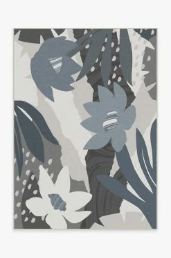 Budget 🛒 Ruggable Outdoor Arcadia Steel Blue Rug ✨