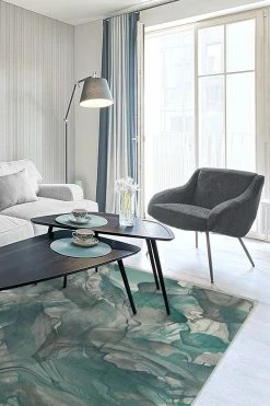 Best deal 💯 Ruggable Aurora Teal Grey Rug 🔥 -Outdoor Rugs Store aurora teal grey C RC MO007 57 V2