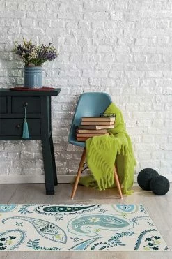 Cheapest ❤️ Ruggable Boteh Blue Rug 🤩 -Outdoor Rugs Store boteh blue C RC BY013 27