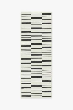 New 😉 Ruggable Broken Stripe Black Rug ✨ -Outdoor Rugs Store broken stripe black A RC 0628 27 V2