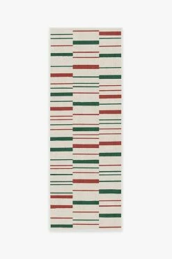 Cheap 🤩 Ruggable Broken Stripe Red & Green Rug 🛒 -Outdoor Rugs Store broken stripe red green A RC XM004 27 V2