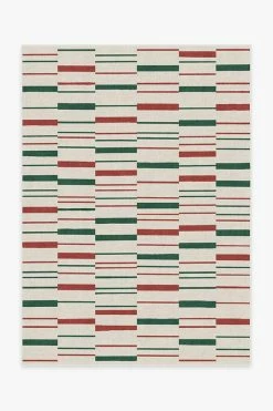 Cheap 🤩 Ruggable Broken Stripe Red & Green Rug 🛒