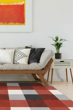 Coupon 🔥 Ruggable Buffalo Plaid Black & Red Rug 🥰 -Outdoor Rugs Store buffalo plaid black red C RC 0495 57 V2