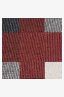 Coupon 🔥 Ruggable Buffalo Plaid Black & Red Rug 🥰 -Outdoor Rugs Store buffalo plaid black red D RC 0495 57 V2