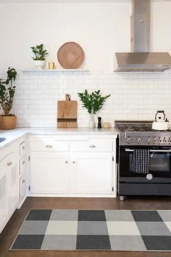 Top 10 🌟 Ruggable Buffalo Plaid Black & White Rug 😀 -Outdoor Rugs Store buffalo plaid black white C RC 0494 27 V4