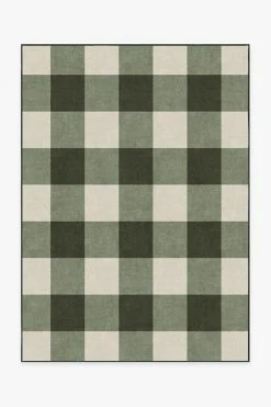 Best Sale ๐ฏ Ruggable Buffalo Plaid Green & White Rug ๐