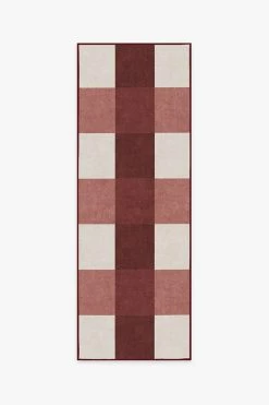 Hot Sale 👍 Ruggable Buffalo Plaid Red & White Rug 💯 -Outdoor Rugs Store buffalo plaid red white A RC 0518 27 V2