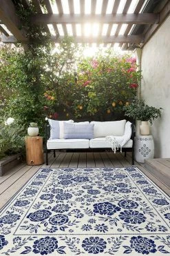 Top 10 🤩 Ruggable Outdoor Carmela Suzani Delft Blue Rug 🛒 -Outdoor Rugs Store carmela suzani delft blue C RC OT029 57