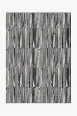 Buy 💯 Ruggable Caspian Stripe Black Rug 🛒