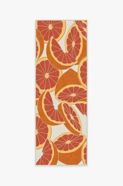 Best Sale 🔥 Ruggable Citrus Blood Orange Rug ⌛ -Outdoor Rugs Store citrus blood orange A RC TP013 27 V2