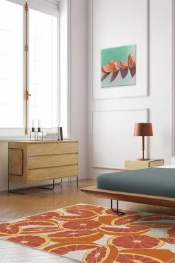 Best Sale 🔥 Ruggable Citrus Blood Orange Rug ⌛ -Outdoor Rugs Store citrus blood orange C RC TP013 57