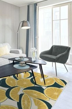 Discount 💯 Ruggable Citrus Teal Rug ✔️ -Outdoor Rugs Store citrus teal C RC TP014 57