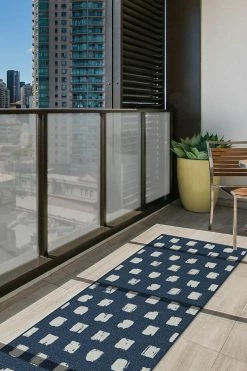 Promo 🧨 Ruggable Outdoor Cobblestone Navy Rug 👍 -Outdoor Rugs Store cobblestone navy C RC OD034 27