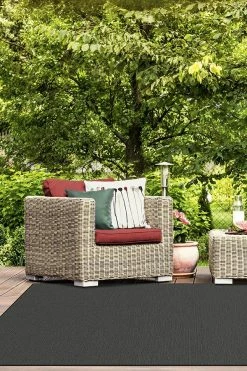 Budget 😀 Ruggable Outdoor Denim Solid Black Rug 🌟 -Outdoor Rugs Store denim solid black C RC OD009 57