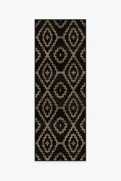 Budget 🎉 Ruggable Diamond Trellis Black Rug 🌟 -Outdoor Rugs Store diamond trellis black A RC 0268 27