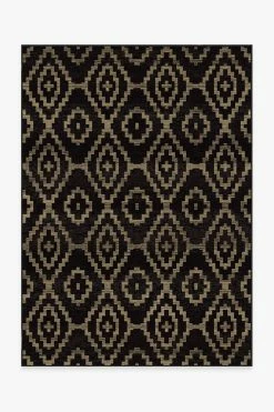 Budget 🎉 Ruggable Diamond Trellis Black Rug 🌟