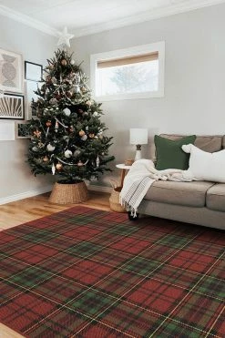 Cheap 😍 Ruggable 👗 Dress Stewart Tartan Red Rug 🔥 -Outdoor Rugs Store dress stewart tartan red C RC SM001 57